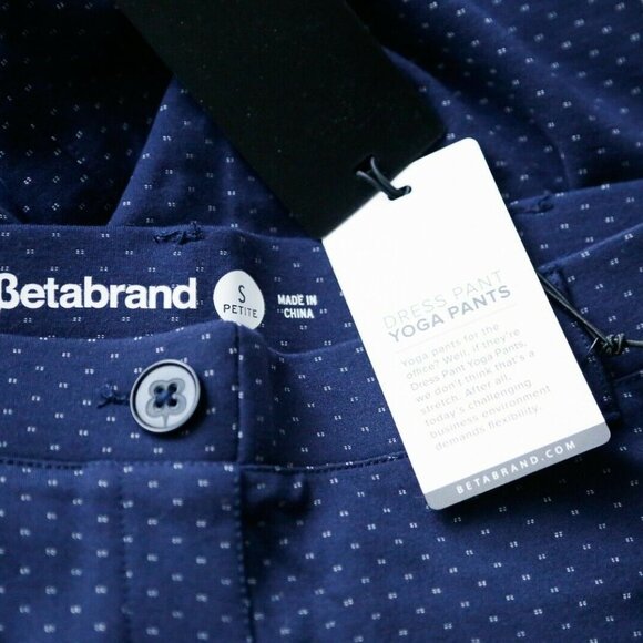 BetaBrand Navy Blue Fine Polka Dot Pants - Picture 9 of 9
